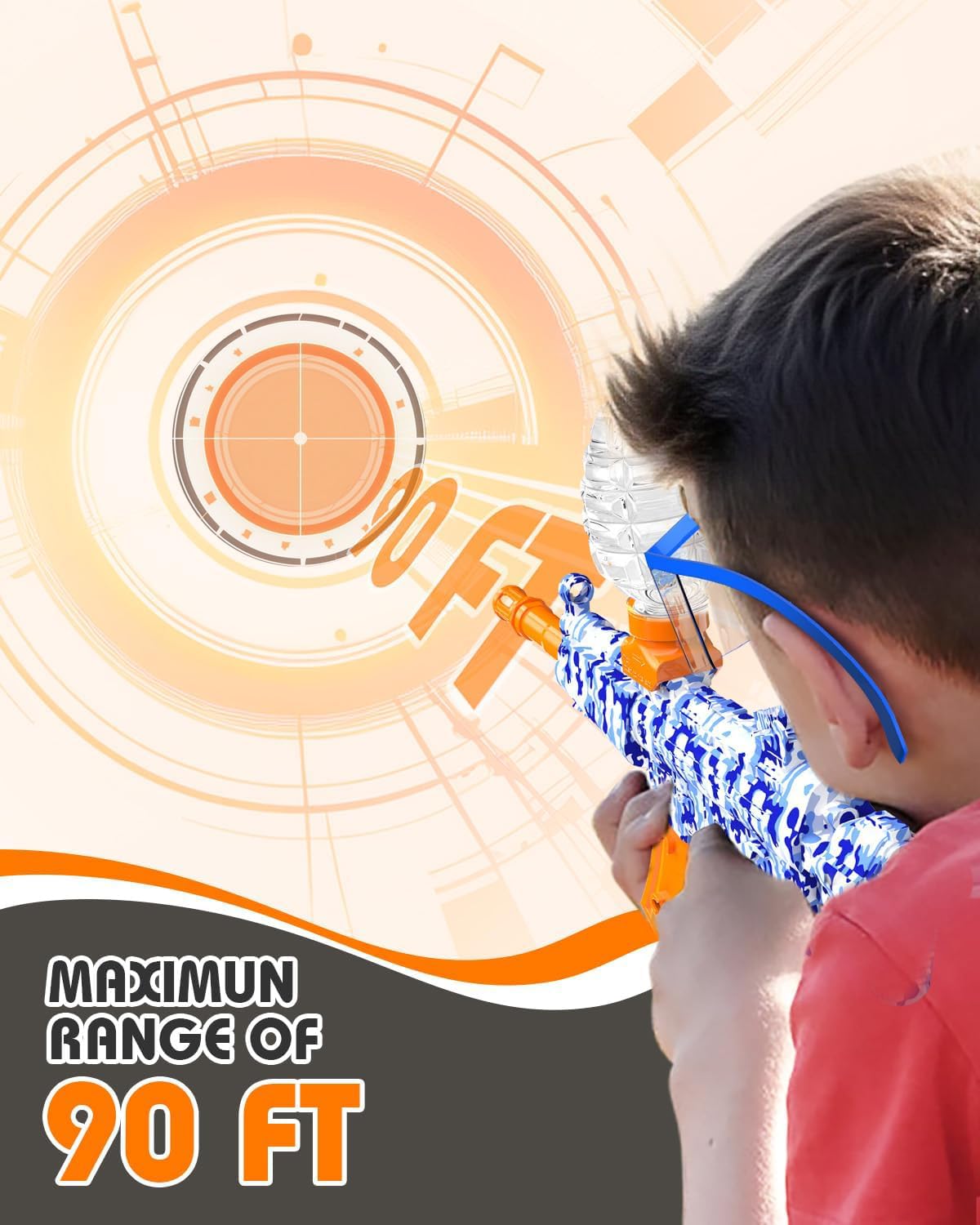 METIRA Splatter Ball Toy large-capacity hopper ensuring longer gameplay.