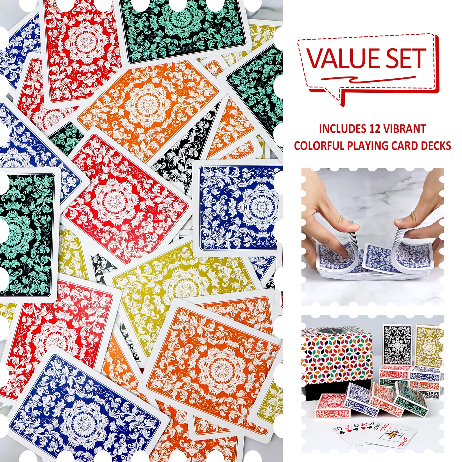 Metsyth gold deck, bright patterns add lively flair to play.