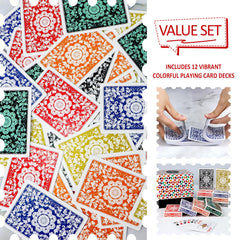 Metsyth gold deck, bright patterns add lively flair to play.
