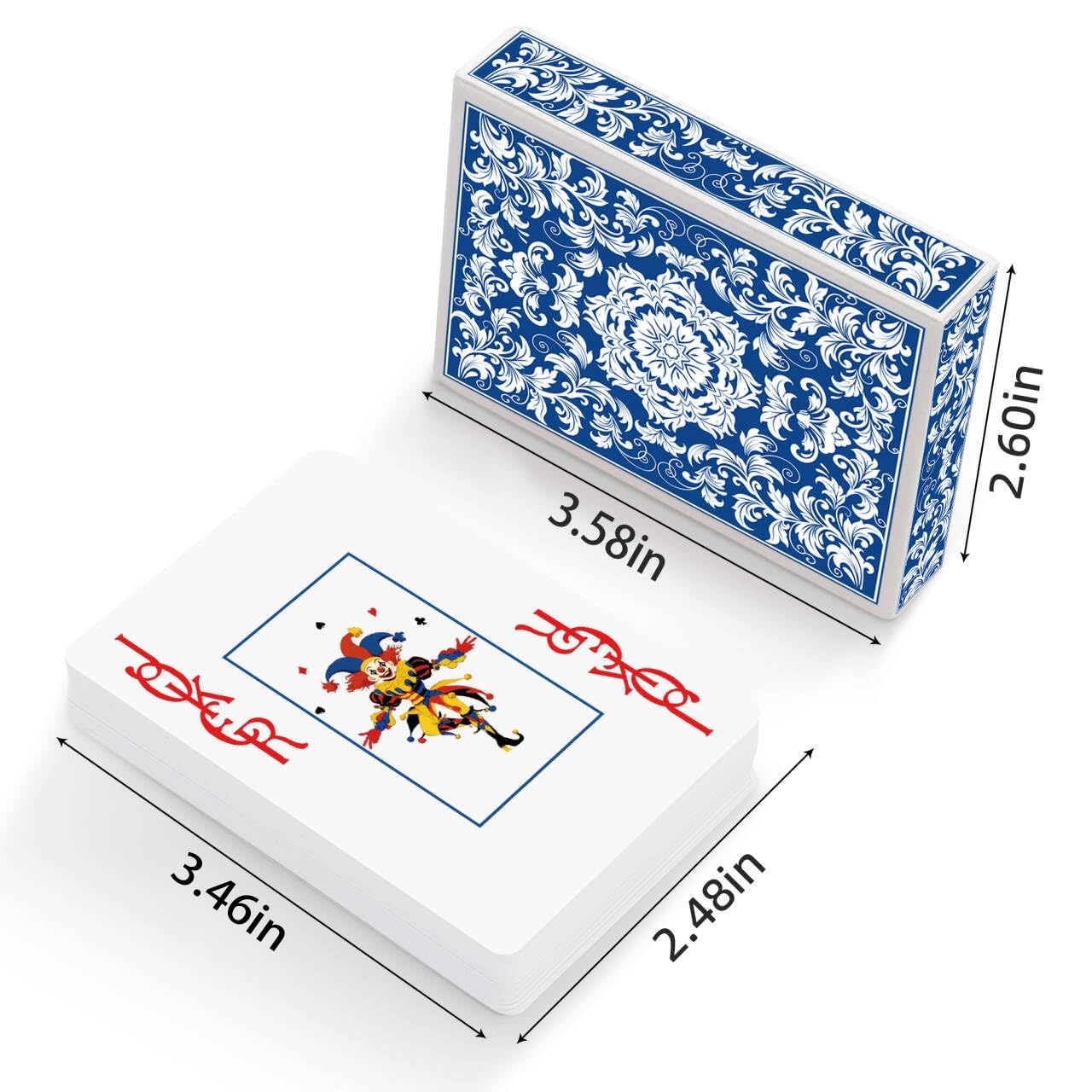 Metsyth red deck playing cards, high-contrast visibility for quick recognition.