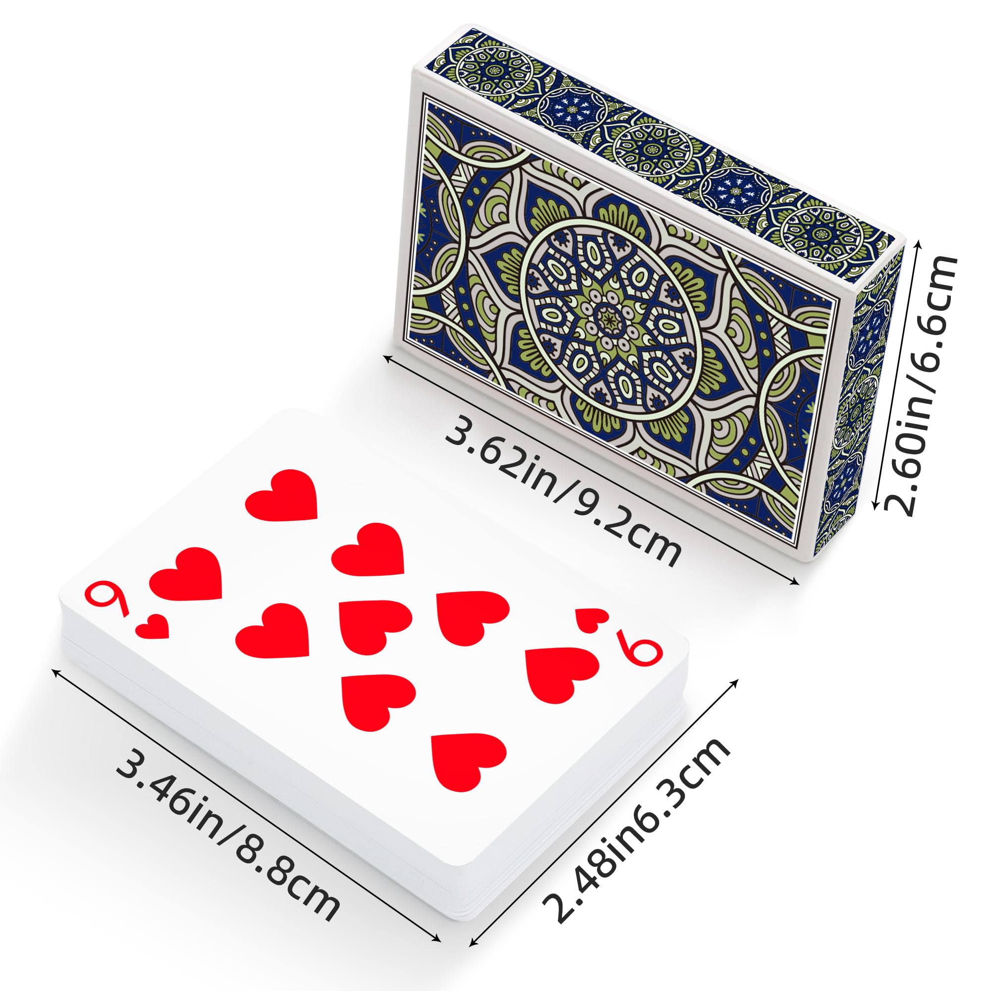 Metsyth 52-card deck includes jokers for complete play sets.