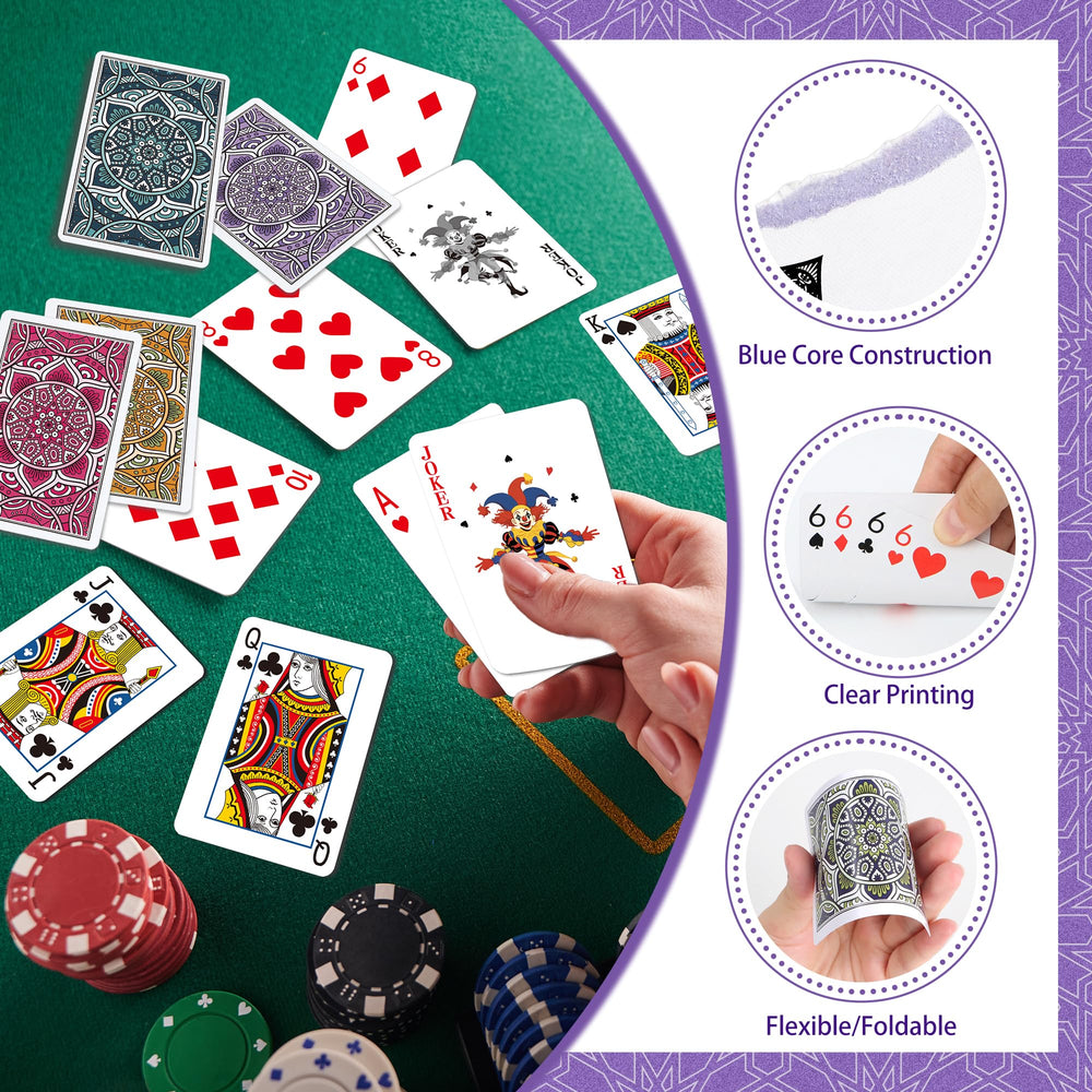 Metsyth six-color backs offer visual variety for mixed game nights.