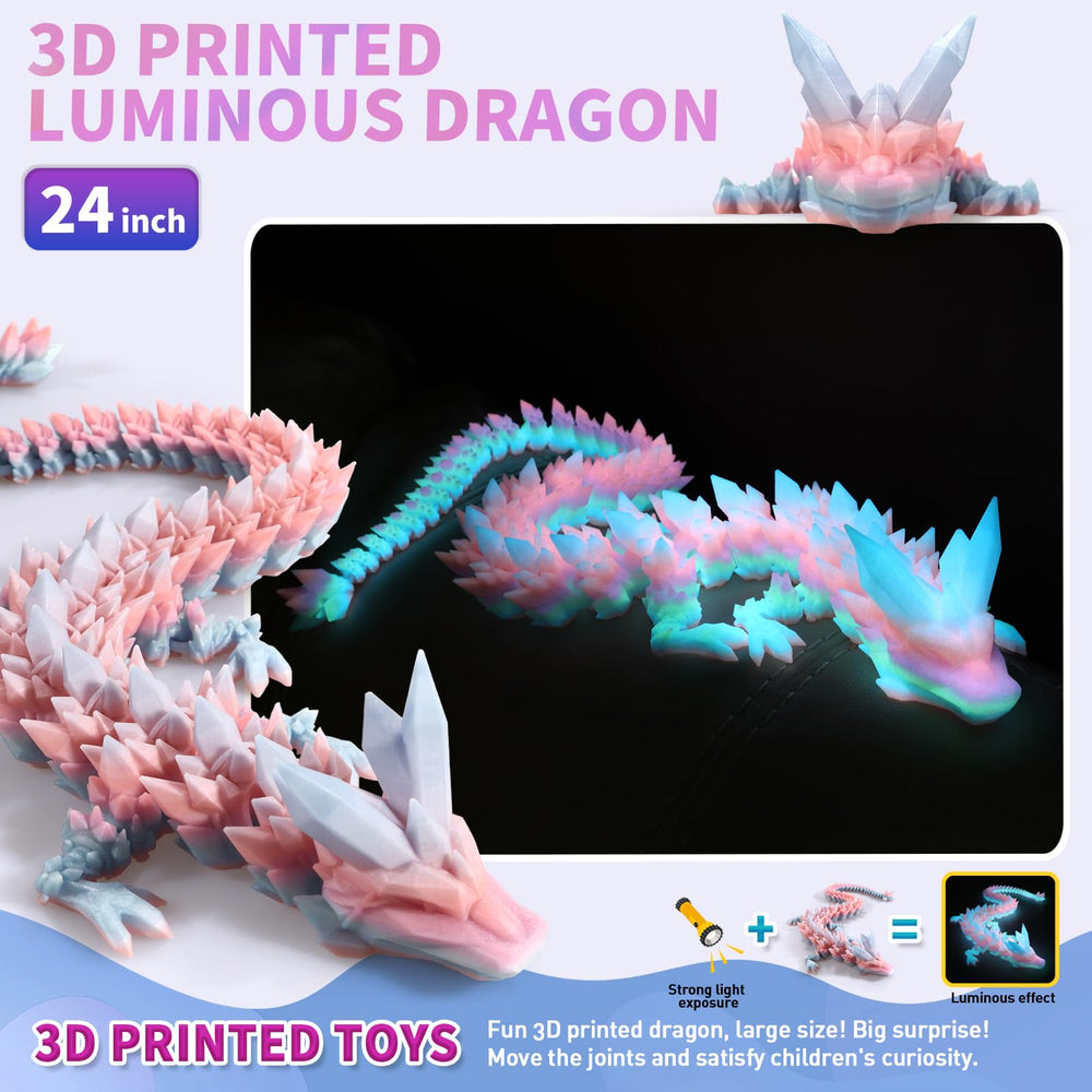 Meturebear 24-inch crystal dragon ideal for home display