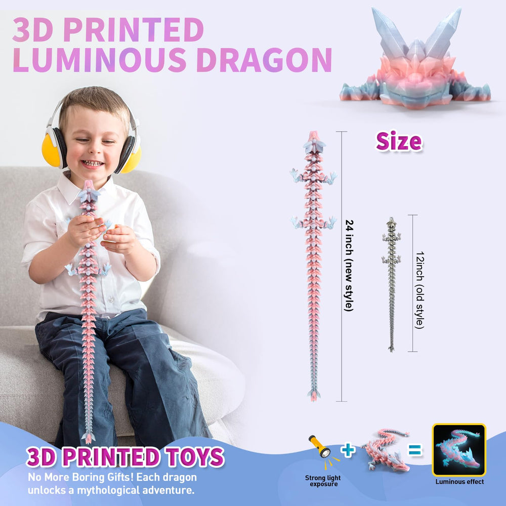 Meturebear articulated dragon with movable joints for dynamic poses