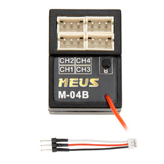 MEUS RACING M-04B receiver close-up showing compact design for easy integration.