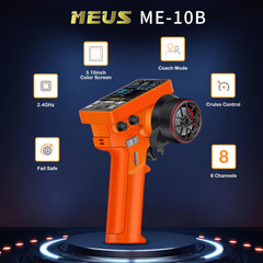 MEUS RACING ME-10B ergonomic side view for comfortable grip during long sessions.