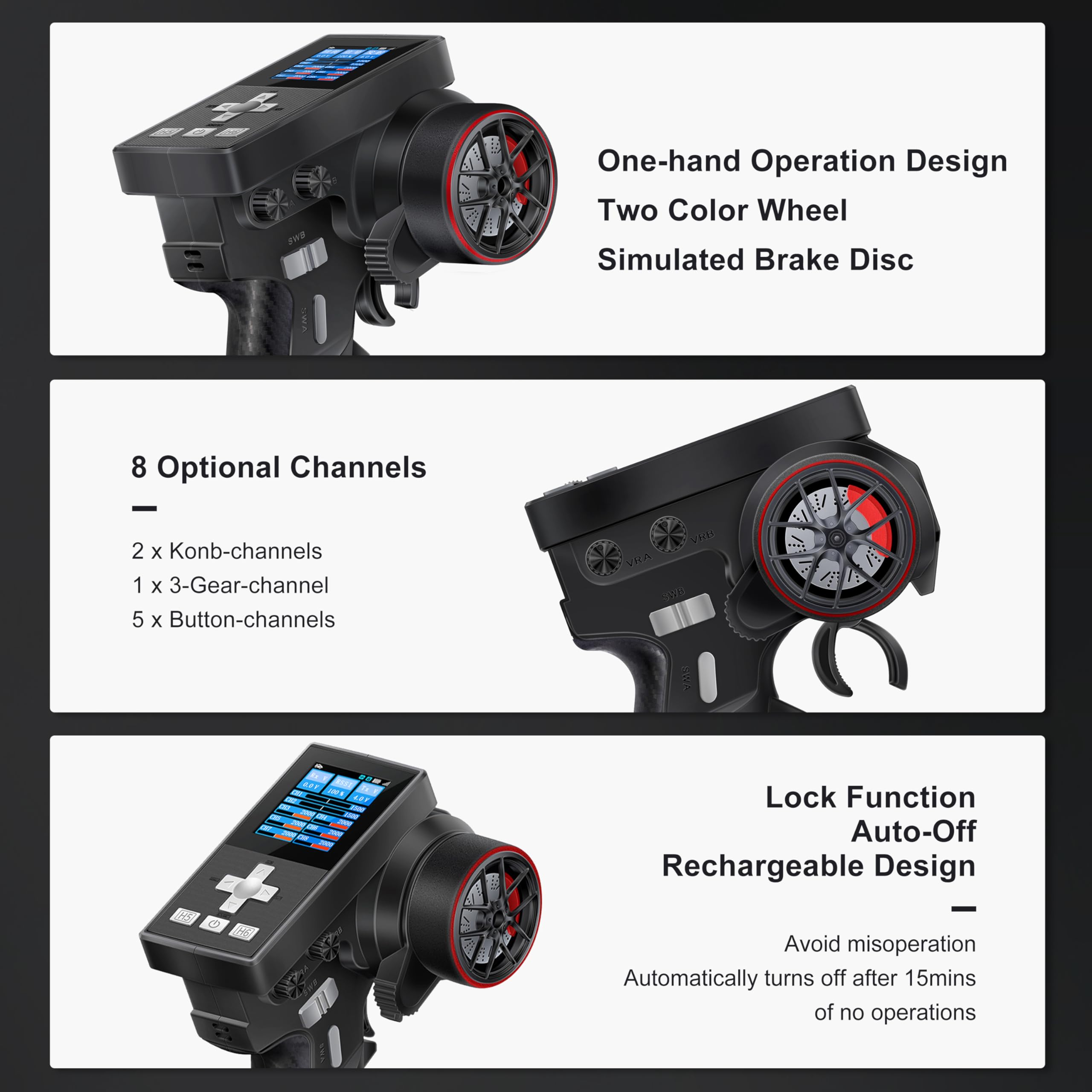 MEUS RACING ME-8B adjustable trigger with smooth resistance.
