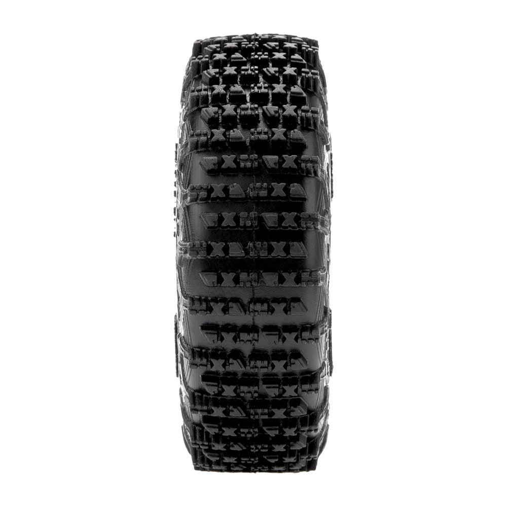 Meus Racing MS6 MPRO tread-edge grip for sharp turns on uneven terrain.