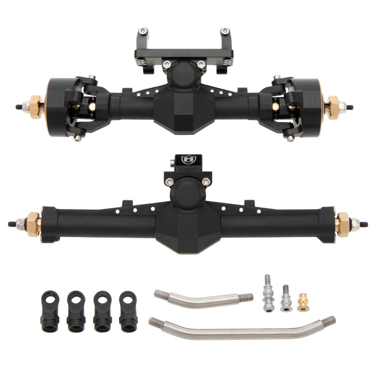 MEUS RACING front nylon SCX24 axle with CVD enables sharper steering on rough terrain.