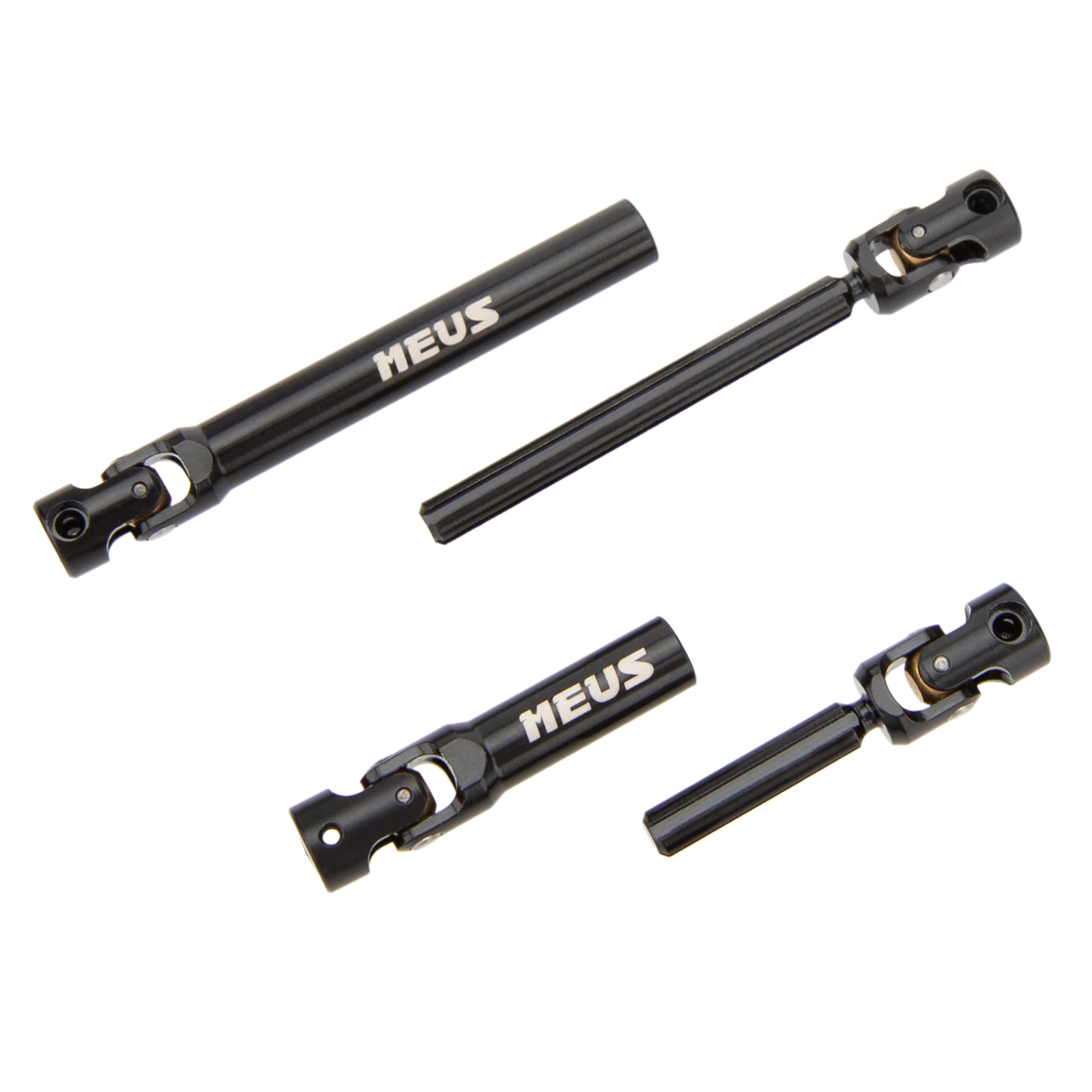 Meus Racing SCX24 high-precision CNC shaft boosts drivetrain durability.