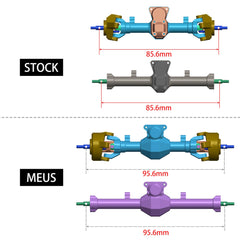MEUS RACING SCX24 14% underdrive option via rear 2-16T swap