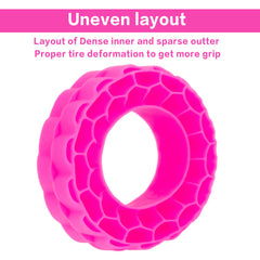 MEUS RACING dense inner and sparse outer design enhances grip consistency.