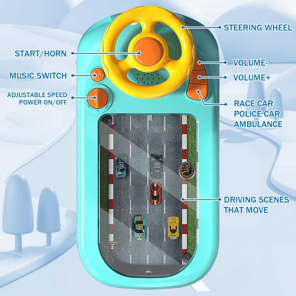 Meuytrg steering wheel action buttons enhance interactive learning during playtime