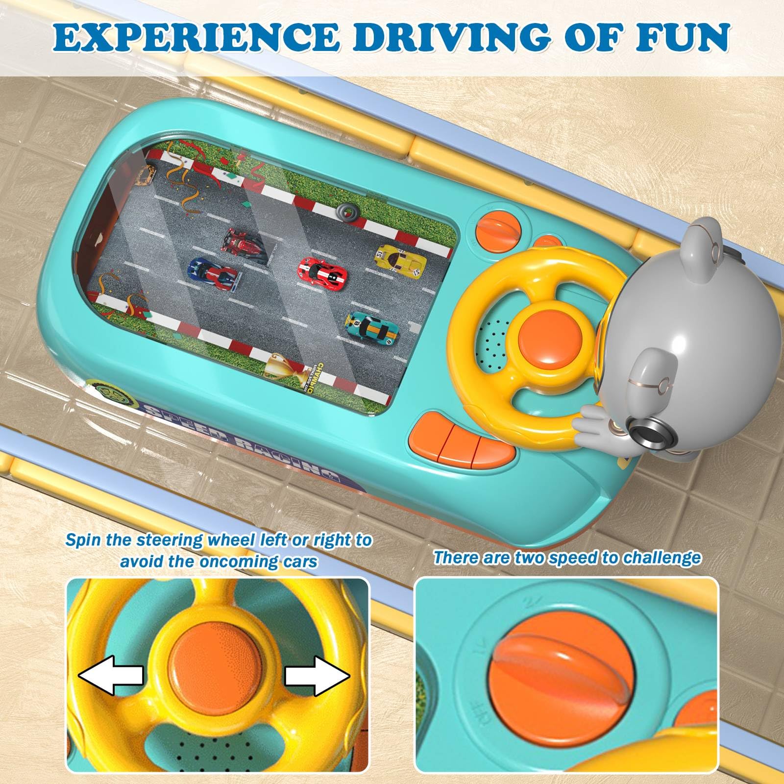 Meuytrg toy offers musical sounds and vehicle noises to engage kids