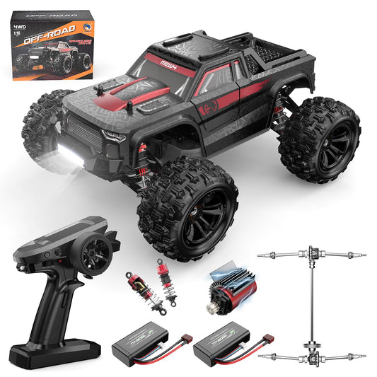 MEW4 brushless RC car front view highlights agility and control
