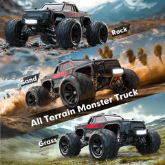 MEW4 brushless RC car rear action captures dynamic tires and suspension