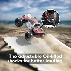 MEW4 RC truck side view highlights easy handling on mixed terrains.