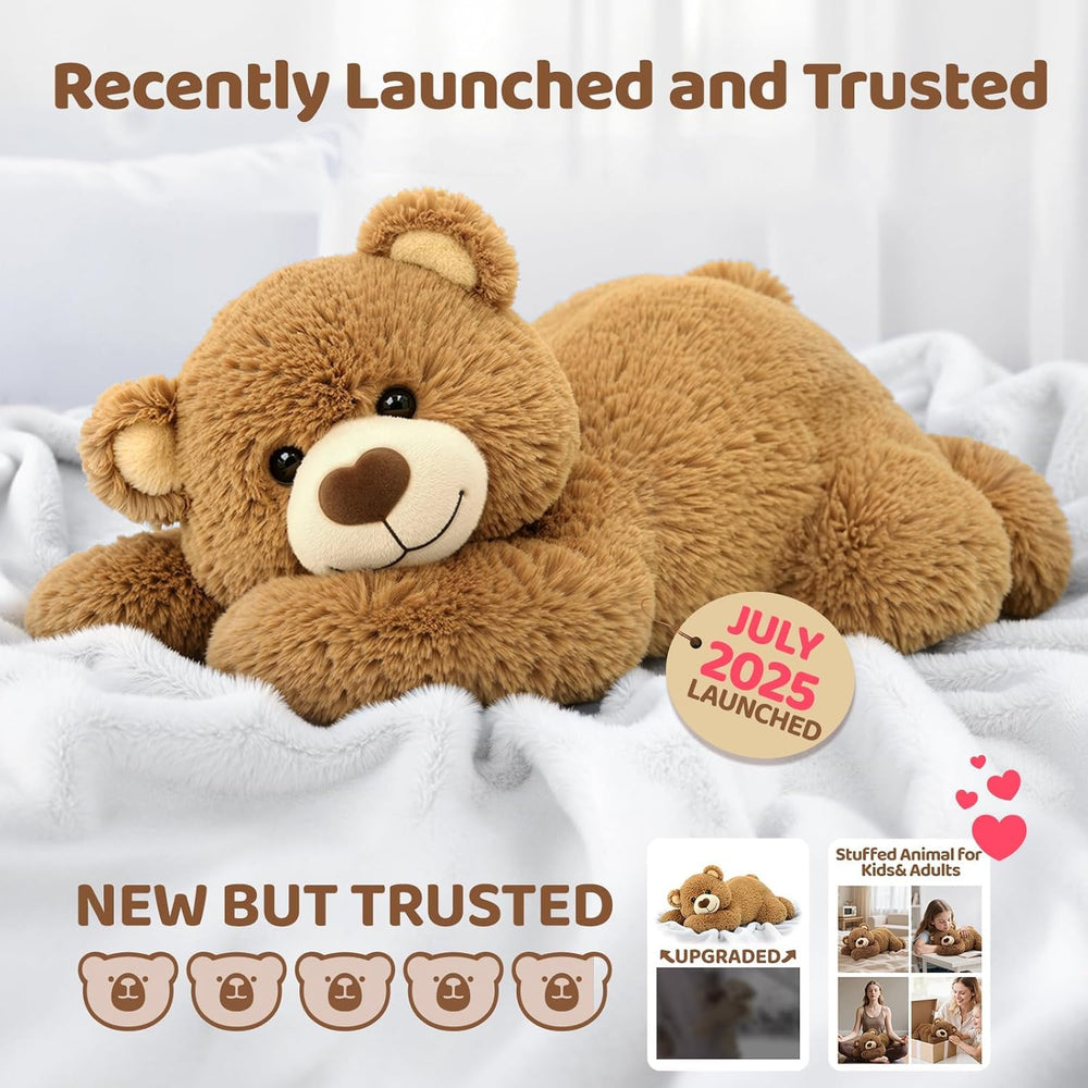 Mewaii 23-inch weighted bear hug offers full-body warmth for cozy nights.