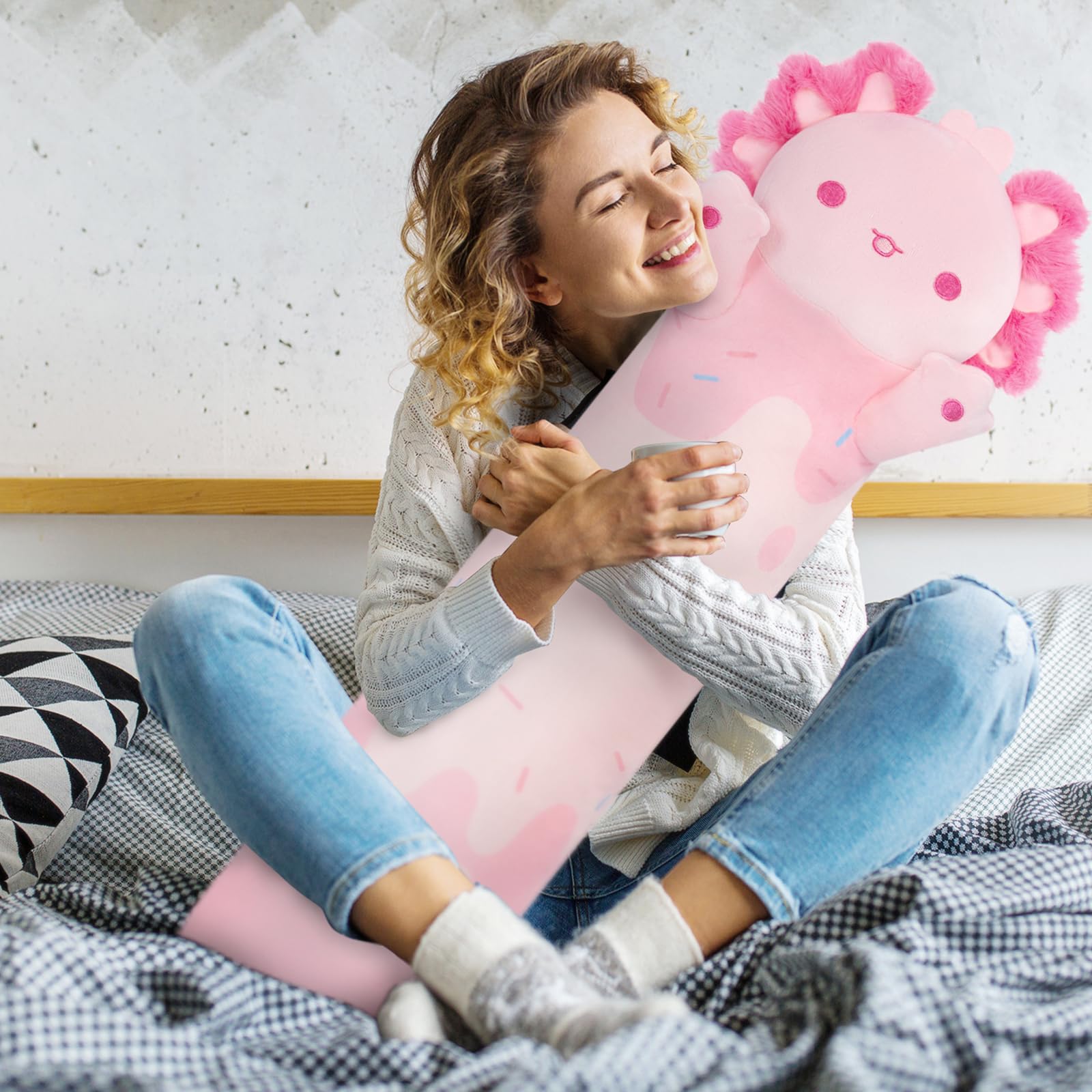 Mewaii Axolotl Plush soft fabric delivers a silky touch and gentle feel.