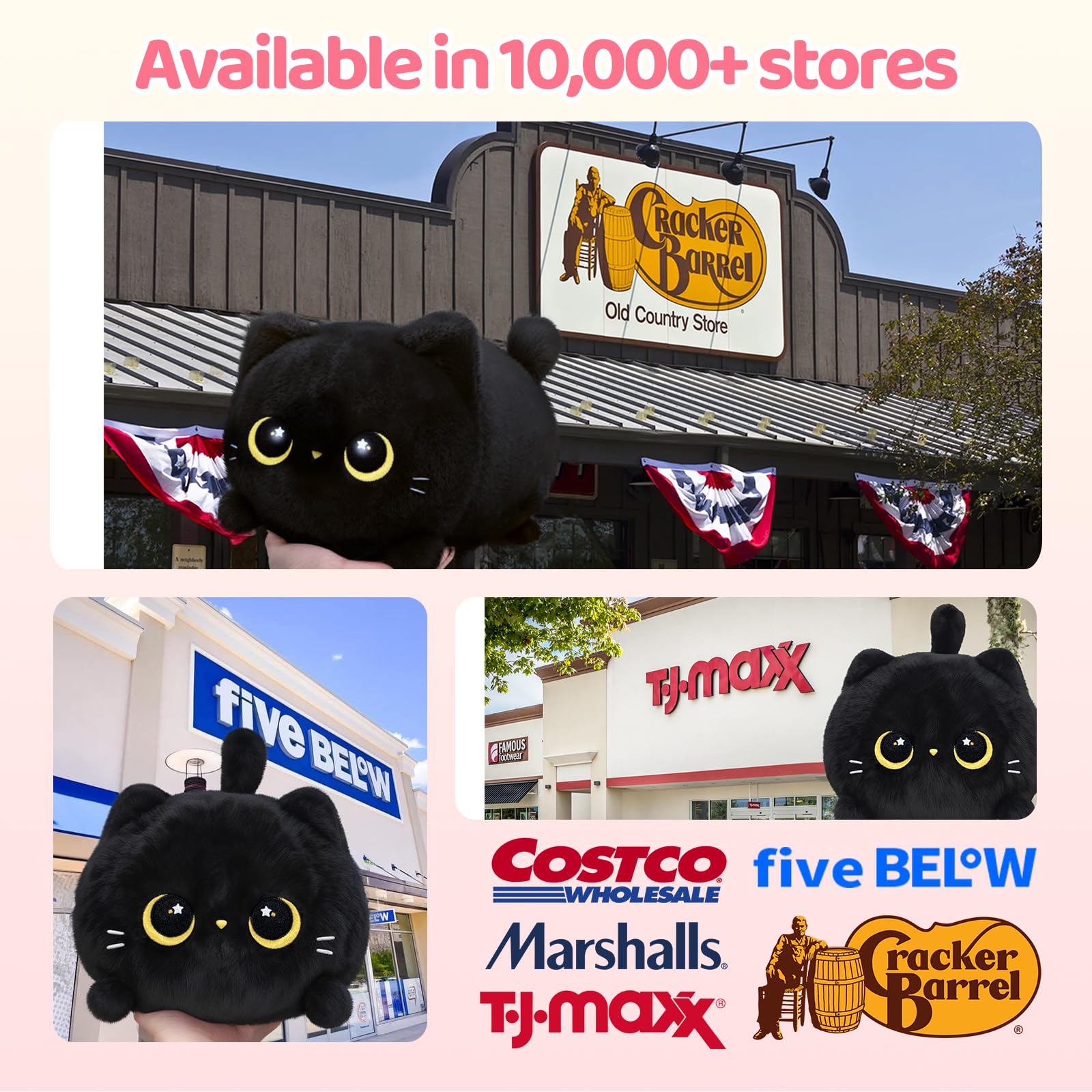 Mewaii black cat plush gift-ready present for special occasions.