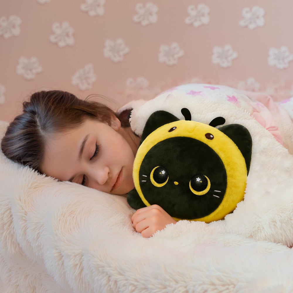 Mewaii cat-bee-costume-plush wearing honeybee outfit adds whimsy for storytelling