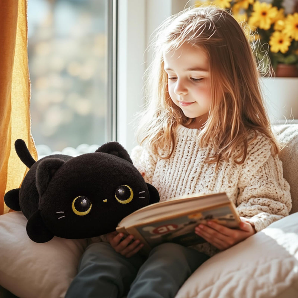 Mewaii cat plush is machine washable on delicate cycle for easy care