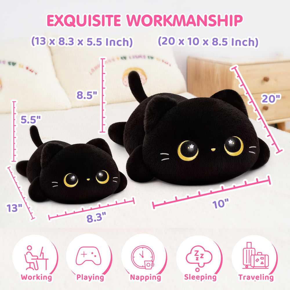 Mewaii giant cat plush with soft fiber texture inviting squeezes