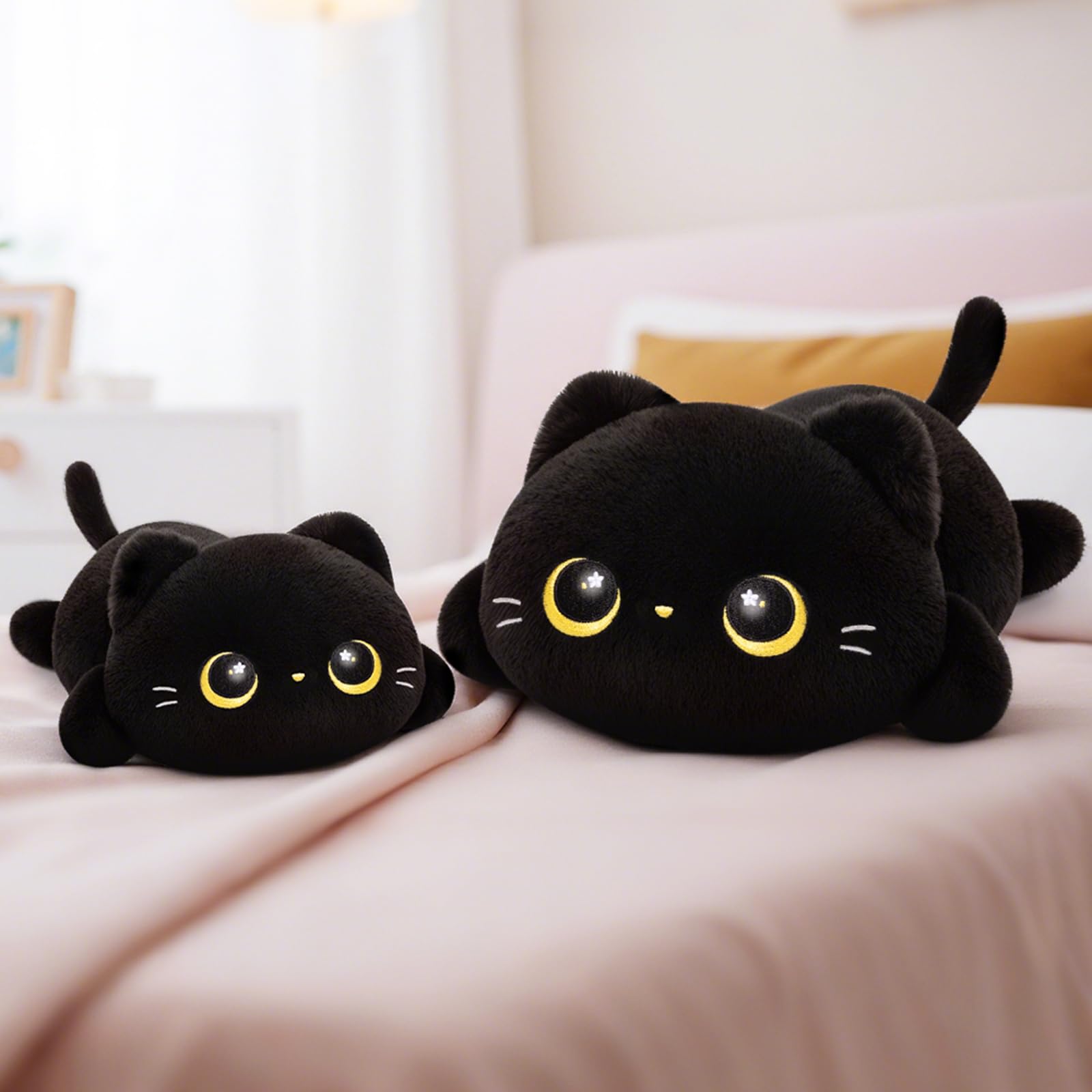Mewaii kawaii cat plush in a hugging pose for bedtime snuggles