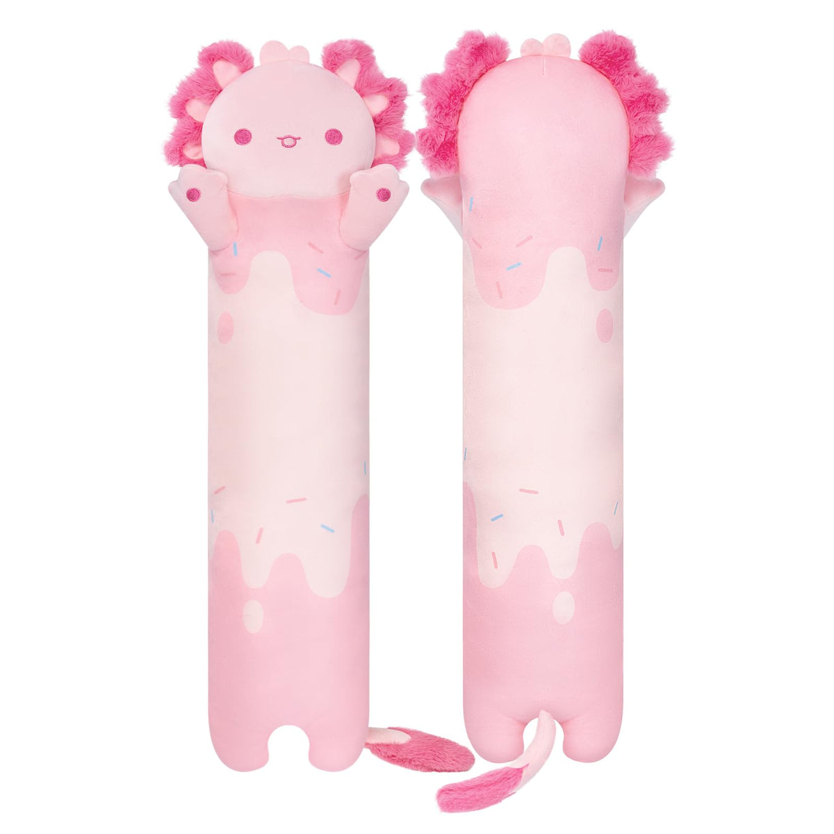 Mewaii long axolotl plush 50cm – cozy cuddle companion for naps and lounging.
