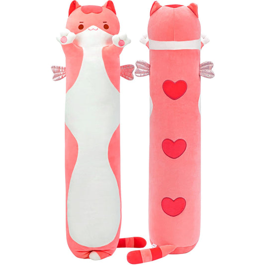 Mewaii Long Cat Plush 50cm front view shows a cuddly companion for desk and bed.