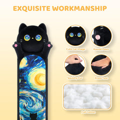 Mewaii long cat plush 90cm size ideal for sofa lounging