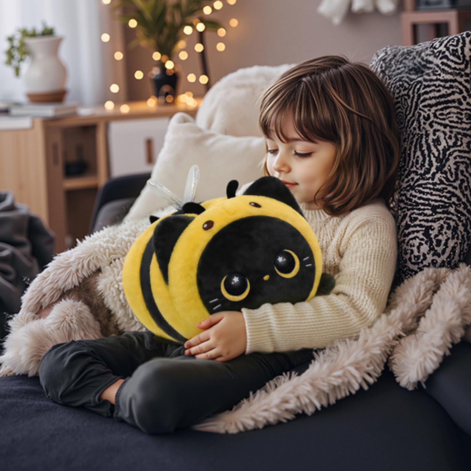 Mewaii multiuse-plush-sleep-ready design serves as bedtime companion