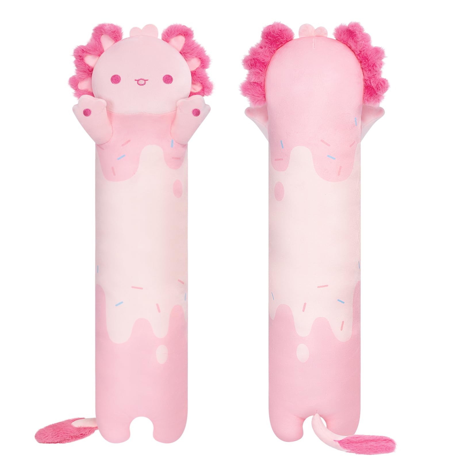 Mewaii pink axolotl plush – ultra-soft fabric for soothing bedtime moments.