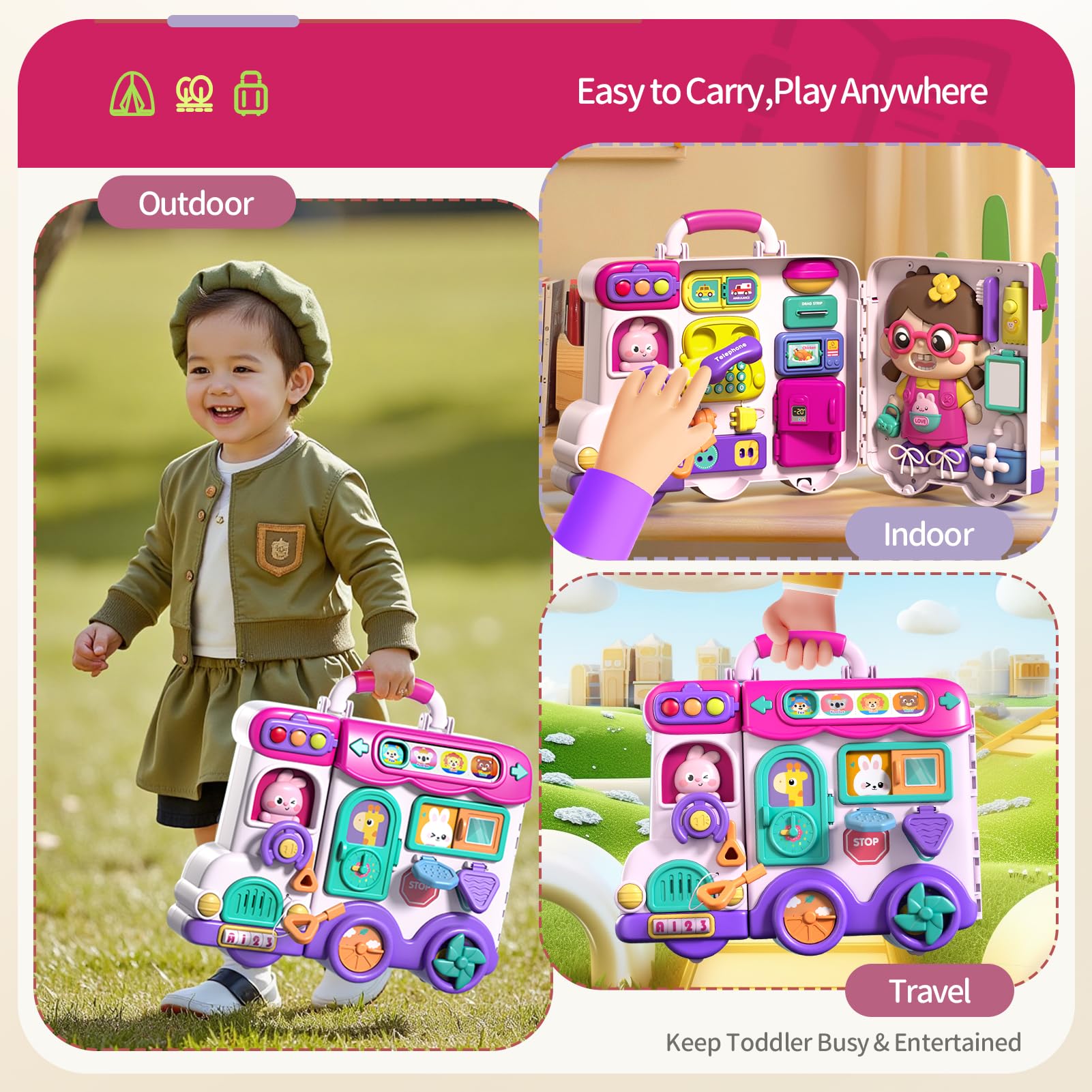MEWOCHEE engaging songs and car sounds for auditory exploration