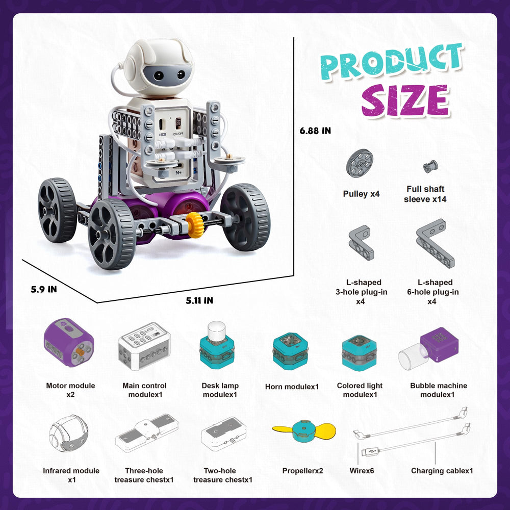 MEWOCHEE gift ready STEM kit image suggests ideal birthday or back to school gift.