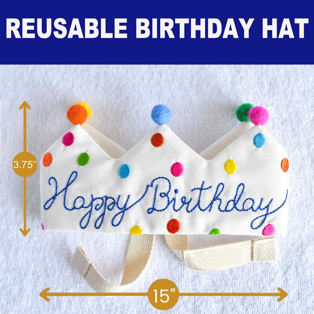 Meygajoe Confetti Dots Birthday Crown as a cherished family heirloom that grows with your child
