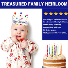 Meygajoe Confetti Dots Birthday Crown comes in a gift box, ready to gift