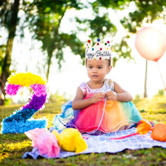 Meygajoe Confetti Dots Birthday Crown packaging is ready to gift with elegant presentation