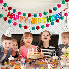 Meygajoe multi-color rainbow banner adds a vibrant backdrop to celebrations.