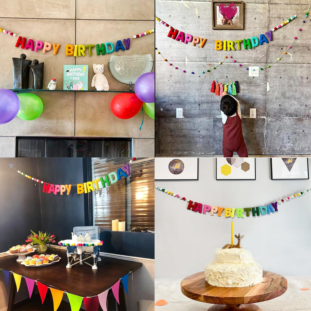 Meygajoe reusable birthday banner designed for year-after-year use.