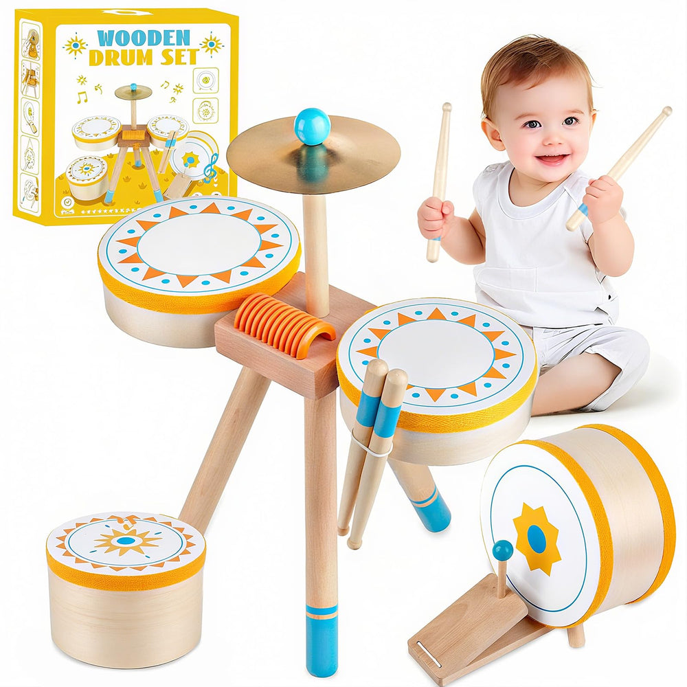 Meytccve Toddlers Drum Set Package ready for curious early musicians.