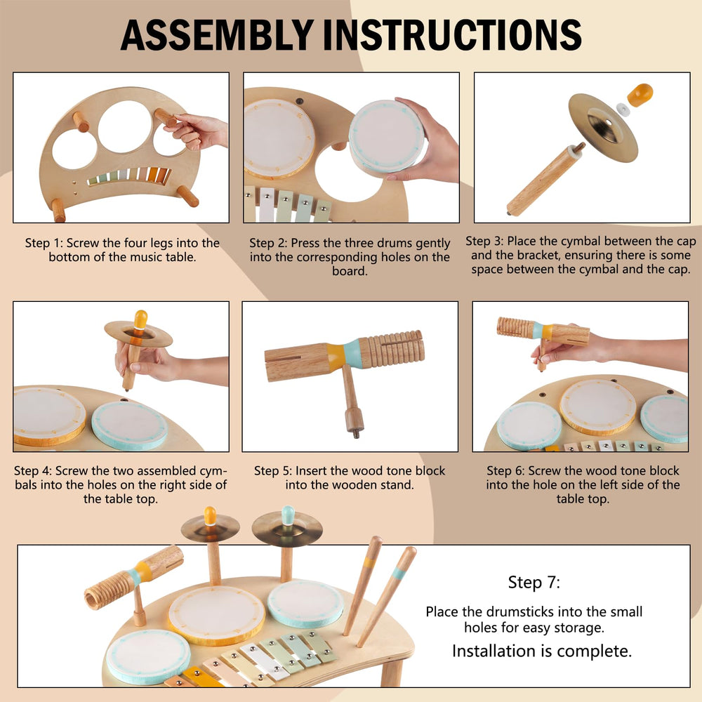 Meytccve Safe wooden toy materials, BPA-free and kid friendly design.