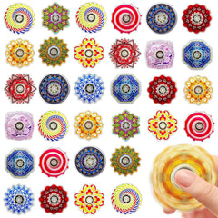 MEZHOBBY mini fidget spinner with bohemian patterns for sensory focus and classroom prizes