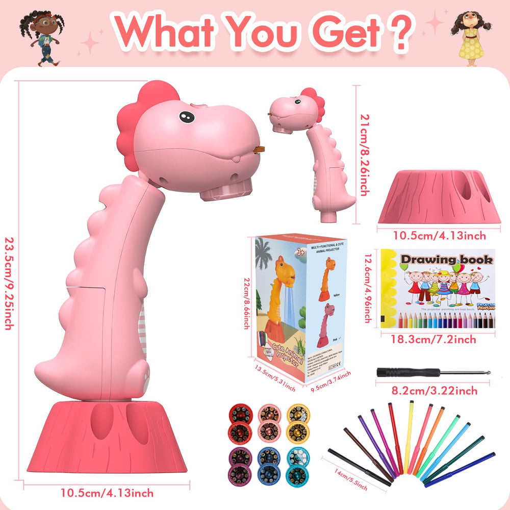 MFEESYOB dinosaur-shaped design adds playful touch to art time.