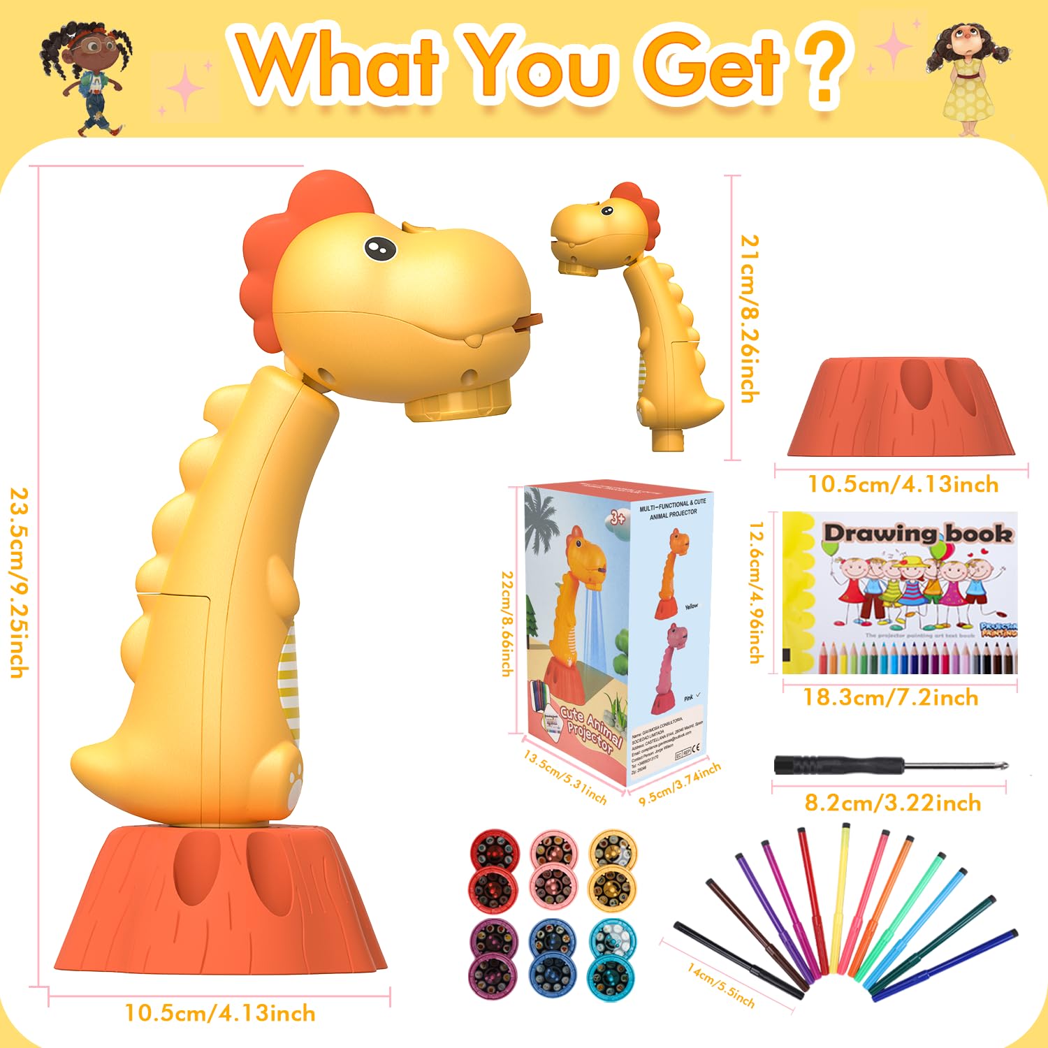 MFEESYOB dinosaur-shaped projector adds playful charm to learning sessions.