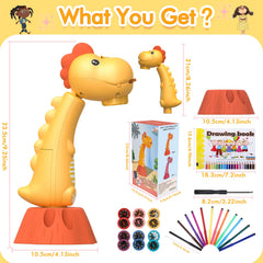 MFEESYOB dinosaur-shaped projector adds playful charm to learning sessions.