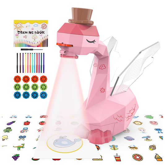 MFEESYOB Swan Drawing Projector on a table inspires kids to create.