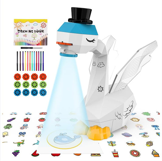 MFEESYOB Swan Drawing Projector with clear projection for tracing.