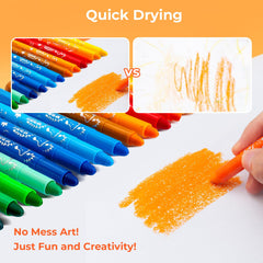 M&G Tempera Paint Sticks on glass add smooth, vibrant accents to crafts.