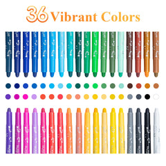 M&G tempera paint sticks twist-action for precise, brush-free painting.